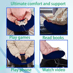 Professional Gaming Pillow for Lap; Arm Rest Pillow Gaming Lap Pillow with Crochet Support - Eliminate Pain in Gaming (Blue)