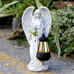 Solar Angel Outdoor Garden Decor Statues – 13.2 inches Solar Outdoor Sculptures for Outside Yard Art Patio Balcony Front Lawn Ornaments Gifts for Mom Grandma Women