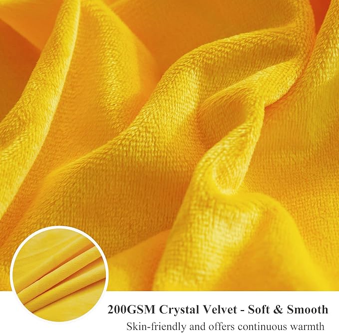 XeGe Luxury Faux Fur Throw, Yellow Soft 50x60 Fluffy Bed Blanket, Cozy Shaggy Plush Decorative Couch Throw, Cute Furry Fuzzy Lap Blanket for Kids Women Men Teen Girls Yellow