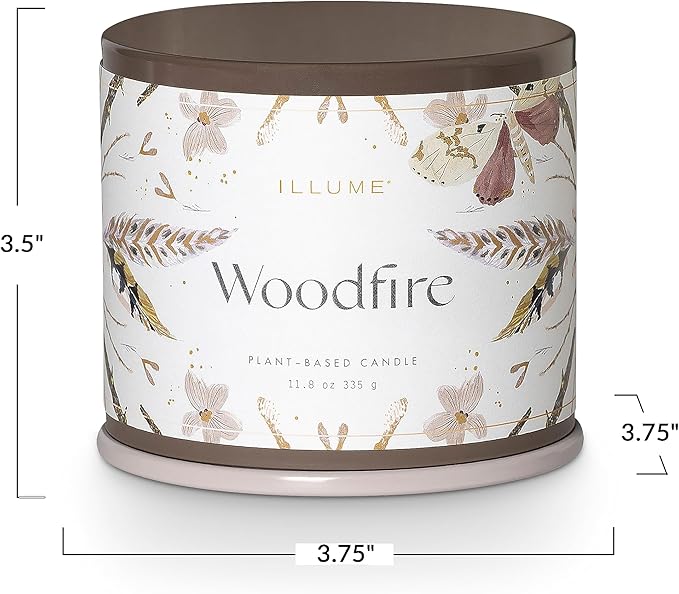 ILLUME Vanity Tin Candle, Woodfire