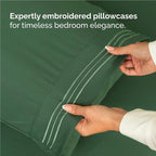 Full Size 4 Piece Sheet Set - Comfy Breathable & Cooling Bed Sheets Set - Hotel Luxury Bedding for Women, Men, Kids, Teens, Boys & Girls - Deep Pockets, Soft, Wrinkle Free - Oeko-Tex - Emerald Green
