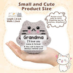 Grandma Gift Birthday Gifts for Grandma from Granddaughter Grandson Grandkids Emotional Support Crochet Cat Gifts for Grandmother Nana Gigi Granny Granmmy Christmas Stocking Stuffers