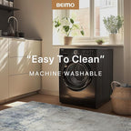 Area Rugs 8x10 Machine Washable Rug for Bedroom Living Room, Large Modern Abstract for Dining Room, Indoor Low Pile Carpet Soft Rugs with Non Slip Rubber Backing, Abstract Blue Gray