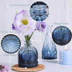 Navy Blue Glass Bud Vases Set of 12, Mini Flower Vase for Centerpieces, Small Glass Vases in Bulk for Wedding Decorations, Vintage Vase Bridal Shower, Party, Graduation, Home Table Décor