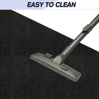 Custom Size Backed Non-Slip Area Rugs Runner, Easy Clean, Waterproof Runner Rugs for Hallway Entryway, Kitchen, Laundry, 2FT x 36FT, Black