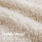 Foindtower 2 Pieces Faux Fur Throw Pillow Cover Decorative Sherpa Pillow Fuzzy Accent Pillowcases Soft Sheepskin Fleece Cushion Case for Bed Couch Living Room 18x18 Inch Neutral Cream