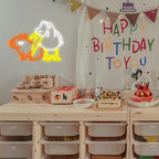 LISIGNVE Capybara Pelican Neon Sign for Wall Decor Funny Capybara Led Neon Light Sign Pelican Neon Light for Children's Room Kindergarten Bedroom Zoo Art Wall Decor(16.5”*12.6”)