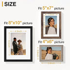Vittanly 15 Pack Picture Frames Collage Wall Decor, Multi Sizes Including 3pcs 8x10, 6pcs 5x7 and 6pcs 4x6 Photo Frames, Gallery Frame Set for Wall or Tabletop Display, Black, Brown and Dark Grey