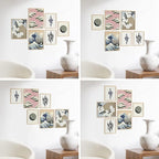 HAUS AND HUES Photo Frame Set - of 6 Picture Set, Bulk Frames, Collage for Wall, Gallery Wall Frames Pack (Three 8x10, Three 11x14 Beige)