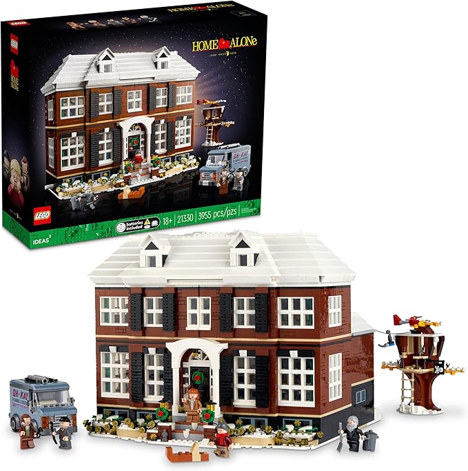 LEGO Ideas Home Alone McCallisters' House Building Set for Adults - Collectible Movie Model Kit for Office or Bookshelf Decor - Gift for Christmas - W/ 5 Minifigures - 21330