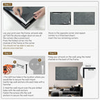 SIGNWIN 36"x60" Extra Large Framed Wall Art Gray School of Fish Minimalist Ocean-Inspired Marine Life Illustration for Home Living Room Bedroom Decor (Frame Assembly Required)