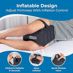 Inflatable Knee Pillow for Side Sleepers - Travel Knee Pillow - Leg Pillow for Side Sleeping - Hip, Back and Sciatica Pain Relief Pillow - Lightweight & Portable for Travel - Black