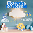 Cloud Light - Floating Cloud Wall Lamps for Nursery & Kids' Bedrooms | Battery-operated Hanging Night Lights