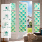 Beautyhero Window Privacy Film, Frosted Reeded Glass Cling, 3D Decorative Coverings with UV Blocking, Static Cling Tint for Bathroom Doors Cabinet