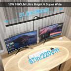 Desk Lamp for Office Home, 31.5" Desktop Lighting Bar with Gooseneck, Clip on Desk Light with Clamp, Bright Dimmable Table Lamp for Study, Work, Computer, Monitor, Reading