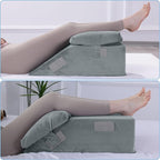 HOMBYS Leg Elevating Adjustable Pillow,High Density Foam Leg Elevation Pillows for After Surgery,Wedge Pillow for Knee or Leg Pain Relief,Leg Support Pillow to Elevate Feet (17"x24"x9")