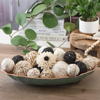 ANDALUCA Black & White Decorative Balls Bowl Filler Bag with Orbs, Balls (Black)