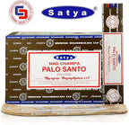 Satya Palo santo Incense Sticks, Satya sai baba Insenses 15gmx12 pack with Raajsee Incense holder Bundle, Satya Nag champa Natural Incense