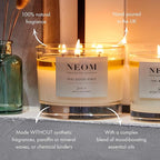 NEOM- Limited Edition Feel Good Vibes Candle |Mother's Day | Gift | Mandarin, Ylang Ylang & Jasmine (3 Wick)