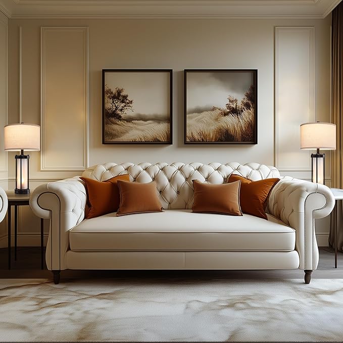 Modern Table Lamps for Living Room, Industrial Beside Lamps with 2 USB Ports, Rustic Nightstand Lamp with White Frosted Glass Night Light for Bedroom End Table Entryway, 2 Bulb Included