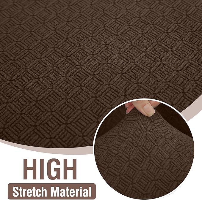 HDCAXKJ Sectional Couch Cover L Shape Stretch Sofa Covers Washable Jacquard Corner Couch Slipcover Non Slip Sectional Slip Cover U Shaped Furniture Protector for Pets Dogs (Dark Brown, Medium)