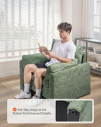 VEVOR Oversized Accent Chair, Armchair with Padded Arms, Comfy Single Sofa Chair, Modern Reading Lounge Chairs for Living Room, Bedroom, Green