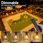 Outdoor String Lights 150FT with Remote Dimmer, G40 Globe LED Patio Lights with 75 Edison Plastic Bulbs(4 Spare), Waterproof Connectable Hanging Lights for Backyard Porch Balcony Yard Deck Party Decor