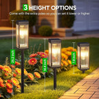 Solar Pathway Lights Outdoor, 2 Pack Upgraded Solar Lights Outdoor Waterproof, Bright Up to 15 Hrs Auto On/Off Garden Light for Yard Patio Lawn Path Walkway Driveway Outside Decor