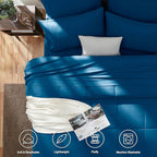 CozyLux Full Size Comforter Sets Teal, 7 Pieces Bed in a Bag, Teal Comforter Full Size, All Season Bedding Sets with Stitch Quilted Comforter, Flat Sheet, Fitted Sheet, Pillowcases