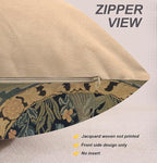 Charlotte Home Furnishings Throw Pillow Covers, Decorative Boho Pillow Covers for Couch, Living Room, Orange Tree Square Cushion Cases 14x14 in, European Cotton Jacquard Woven for Cozy Bedroom Decor