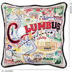 Catstudio Columbus Embroidered Decorative Throw Pillow