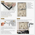 SIGNWIN 36"x46" Extra Large Framed Wall Art Neutral Abstract Geometric in Mid-Century Style, Retro-Inspired Design for Home Living Room Bedroom Decor (Frame Assembly Required)