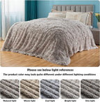 GONAAP Fuzzy Faux Fur Throw Blanket Frosty Grey Super Soft Cozy Plush Fuzzy Shaggy Blanket for Couch Sofa Bed (Frosty Grey, Throw(50"x60"))