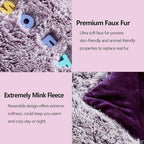 GONAAP Fuzzy Faux Fur Throw Blanket Twin Size Frosty Purple Super Soft Cozy Plush Fuzzy Shaggy Blanket for Couch Sofa Bed (Frosty Purple, Twin(60"x80"))