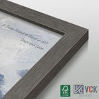 VCK 18x24 Frame Set of 3, Gray Solid Wood Poster Picture Frame, Exclusive Wood Grain, Wall Gallery Frame