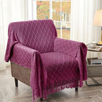 inhand Knitted Throw Blanket for Couch and Bed, Soft Living Room Home Decor Knitted Blanket with Tassel, Outdoor Lightweight Breathable Summer Blanket, Farmhouse Warm Woven Decorative, 50"x60"