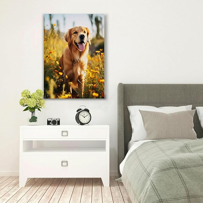 SPECPIX Custom Canvas Prints with Your Photos Customized Canvas Wall Art Personalized Canvas Pictures Gifts for Pet Dog Baby Family Mom Dad Men Women Couple Boyfriend Girlfriend Framed 28x40