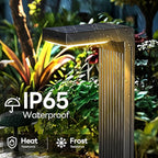 Solar Pathway Lights Outdoor 4Pack, 400LM Motion Sensor Walkway Lights with Warm/Cool White, 12H Lasting, IP65 Waterproof Solar Powered Landscape Lighting for Garden, Yard