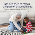 Abani Nuevo Beige Black Swirls Modern Area Rug 5' x 8' for Living Room, Bedroom - Abstract Design - Durable & Easy to Clean