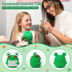 LEJIAJINW Friendship for Women Birthday Bestie BFF Sister, Birthday Gifts for Women Friends, Mini Cute Handmade Frog Positive Gift Ideas Christmas Thanksgiving Valentines Day for Her