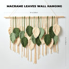 Macrame Wall Hanging Boho Wall Tapestry Handmade Woven Leaf Wall Decor Crochet Wall Art for Home Office Apartment(39.4" W x 31.5" L)