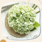 21In Light Green Artificial Hydrangea Flowers 5 Pcs Real Touch 3D Print Latex Flowers for Wedding Centerpieces Bouquets DIY Floral Decor Home Decoration with Stems