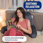 ComfortSpa Reading Pillow for Bed Adult Size, Back Rest Pillow with Arms, Pockets and Washable Cover; Use as a Back Pillow for Bed Sitting Up for Bedrest or Relief from GERD Heartburn (X-Large Grey)