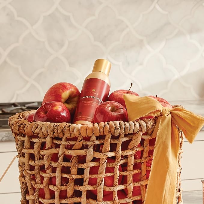 Thymes Simmered Cider Fragrance Mist - Scented Room Spray for Home Fragrance - Notes of Apple & Cardamom - Bedroom & Bathroom Air Freshener - Simmered Cider - 3 oz