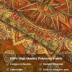 Lunerfex Floral Mandala Tapestry Boho Tapestry for Bedroom Brown Tapestries Wall Hanging Living Room Wall Art and Home Decor 70x90