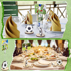 20 Pcs Base Memo Clip Holder Table Number Card Place Holders Stand Note Paper Clip Centerpieces for Table Party Favors Photo Stand Events Decoration(Soccer)