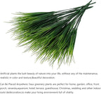 8 Pack Artificial Plants Flowers Grass Shrubs No Fade Faux Plastic Flowers Outdoor for Farmhouse Garden Porch Patio Indoor Wedding Decoration Greenery Fake Plants uv Resistant (3#Green)