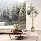 Artificial Olive Tree 5.4 ft Natural Olive Branches and Realistic Leaves for Modern Home Office Living Room Floor Decor 65 Inch