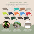 WestinTrends Dylan Outdoor Patio HDPE Adirondack Ottoman Footrest, Weathered Wood