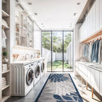 Beverly Rug Outdoor Runner Rug 2x7 Modern Floral Tropical Area Rugs for Indoor and Outdoor Patio Easy to Clean Non Shedding Living Room Porch Garden Washable Outside Carpet (2 x 7 Blue)